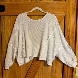 Free People Waffle Cut-out Sweater